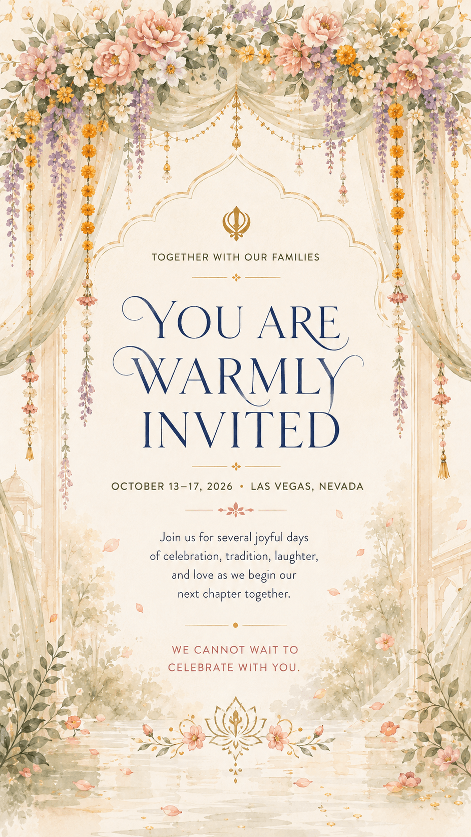 Welcome. You are warmly invited. October 13–17, 2026.